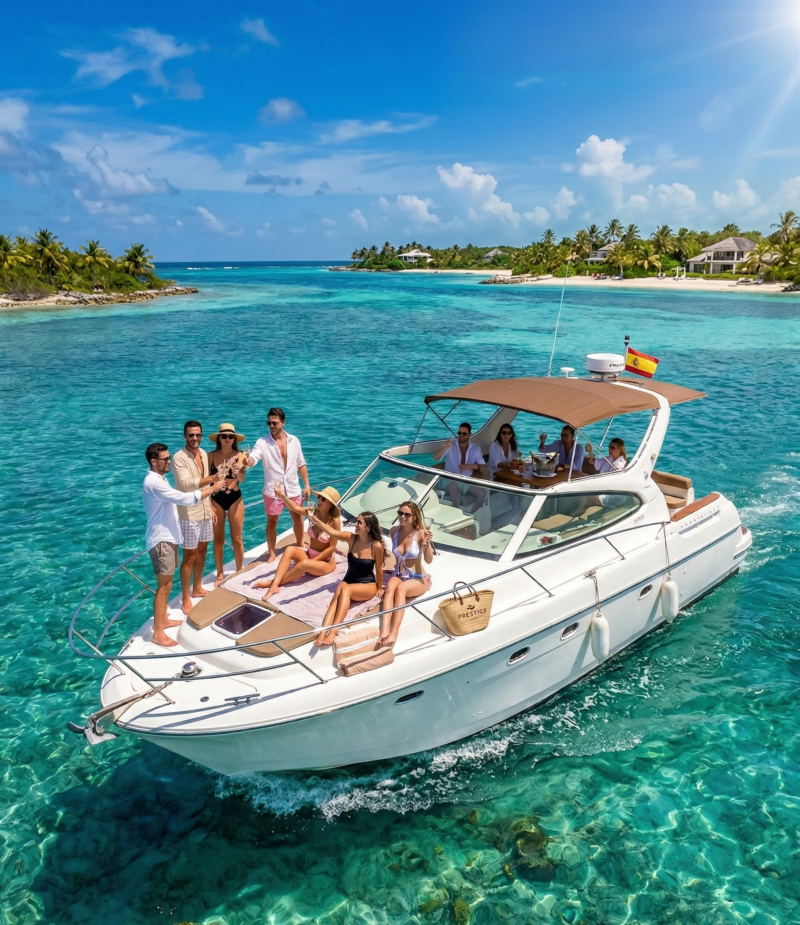 Yate de lujo Prestige 34 alquiler con patrón Torrevieja